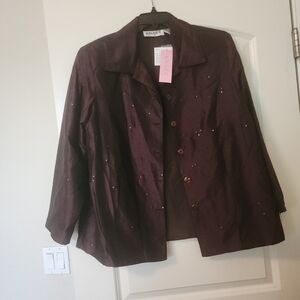 Vintage 100% Silk Jacket 1x